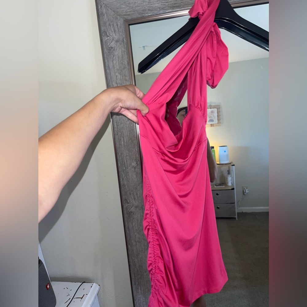 cris cross front mini dress